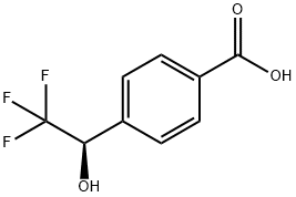 Benzoic acid, 4-(2,2,2-trifluoro-1-hydroxyethyl)-, (R)- (9CI) Structure