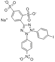 (2-(4-Iodophenyl)-3-(4-nitrophenyl)-5-(2,4-disulfophenyl)-2H-tetrazolium sodium salt 化学構造式