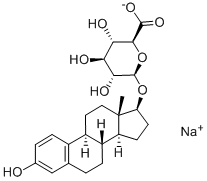 Β雌二醇17-(Β-D-葡萄糖醛酸)钠盐 结构式