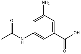 3-acetamido-5-aminobenzoic acid  Struktur