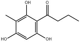 2',4',6'-Trihydroxy-3'-methylbutyrophenone Struktur