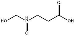 3-(ヒドロキシメチルホスフィニル)プロパン酸 化学構造式