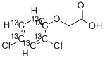 2,4-二氯苯氧乙酸-13C6, 150907-52-1, 结构式