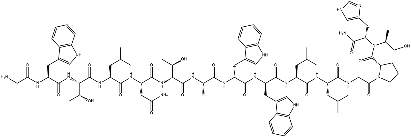 (D-THR6,D-TRP8·9,L-ALANINOL15)-GALANIN (1-15), 150940-97-9, 结构式