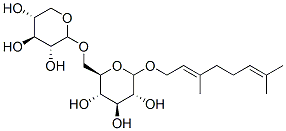 geranyl 6-O-xylopyranosyl-glucopyranoside Struktur
