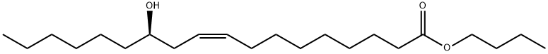 [R-(Z)]-12-羟基-9-十八烯酸丁酯 结构式