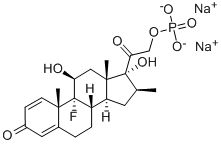 倍他米松磷酸钠,151-73-5,结构式