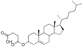 ビス(コレスタ-5-エン-3β-オール)ブタンジオアート 化学構造式