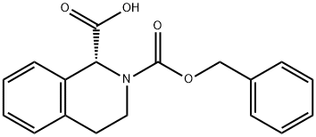 (R)-N-CBZ-3,4-ジヒドロ-1H-イソキノリンカルボン酸 化学構造式