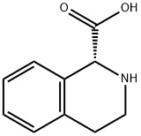 (R)-1,2,3,4-テトラヒドロイソキノリン-1-カルボン酸 化学構造式