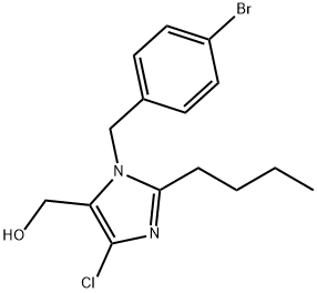 3-(4-BROMOBENZYL)-2-BUTYL-4-CHLORO-1H-IMIDAZOL-5-YLMETHANOL Struktur