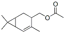4,7,7-trimethylbicyclo[4.1.0]hept-4-en-3-ylmethyl acetate Structure