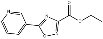 エチル 5-(ピリジン-3-イル)-1,2,4-オキサジアゾール-3-カルボキシレート 化学構造式