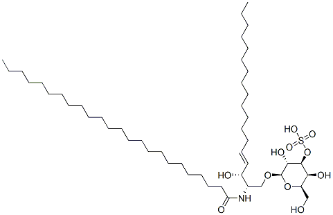 (2R,3S,4S,5R,6R)-3,5-dihydroxy-2-(hydroxymethyl)-6-[(E,2S,3R)-3-hydrox y-2-(tetracosanoylamino)octadec-4-enoxy]-4-sulfooxy-oxane Structure