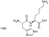 H-HIS-LYS-OH HBR Structure