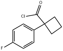 Cyclobutanecarbonyl chloride, 1-(4-fluorophenyl)- (9CI) Structure