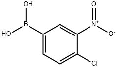4-クロロ-3-ニトロフェニルボロン酸 化学構造式