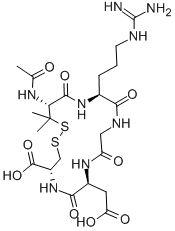 AC-PEN-ARG-GLY-ASP-CYS-OH, 151171-08-3, 结构式