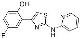 2-(2-Aanilino-4-thiazolyl)-4-fluorophenol Struktur