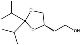(S)-4-(2-ヒドロキシエチル)-2,2-ジイソプロピル-1,3-ジオキソラン 化学構造式