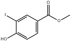 4-ヒドロキシ-3-ヨード安息香酸メチル 化学構造式