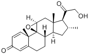 (9b,11b,16a)-9,11-Epoxy-21-hydroxy-16-methylpregna-1,4-diene-3,20-dione Struktur