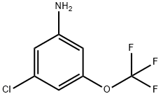 3-クロロ-5-(トリフルオロメトキシ)アニリン 化学構造式