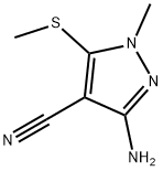 3-AMINO-1-METHYL-5-(METHYLTHIO)-1H-PYRAZOLE-4-CARBONITRILE Struktur
