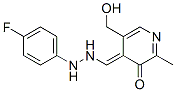 4-[[2-(4-fluorophenyl)hydrazinyl]methylidene]-5-(hydroxymethyl)-2-meth yl-pyridin-3-one Struktur