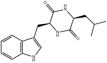 cyclo(L-leucyl-L-tryptophyl), 15136-34-2, 结构式