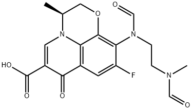N,N'-Desethylene-N,N'-diforMyl Levofloxacin 化学構造式