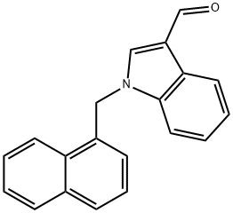 1-(1-ナフチルメチル)-1H-インドール-3-カルブアルデヒド 化学構造式