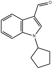1-cyclopentyl-3-formylindole Struktur