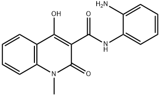 4-ヒドロキシ-1-メチル-2-オキソ-1,2-ジヒドロキノリン-3-カルボン酸(2-アミノフェイル)アミド 化学構造式