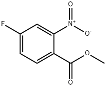 4-フルオロ-2-ニトロ安息香酸メチル 化学構造式
