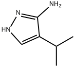 4-イソプロピル-1H-ピラゾール-3-アミン 化学構造式