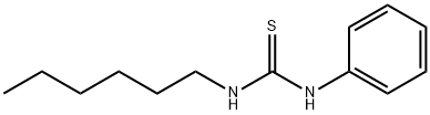 N-ヘキシル-N'-フェニルチオ尿素 化学構造式