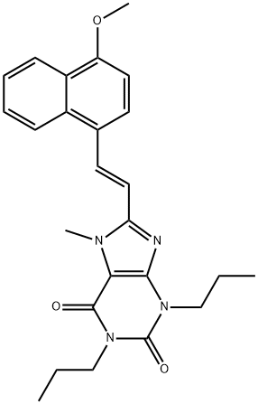 (E)-8-(2-(4-Methoxynaphthyl)vinyl)-7-methyl-1,3-dipropylxanthine|