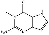2-アミノ-3,5-ジヒドロ-3-メチル-4H-ピロロ[3,2-D]ピリミジン-4-オン 化学構造式