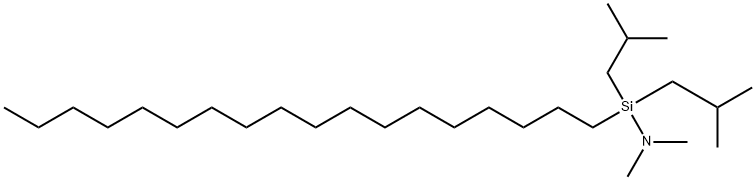 OCTADECYL DIISOBUTYL (DIMETHYL AMINO) SILANE 化学構造式