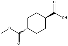 trans-1,4-シクロヘキサンジカルボン酸モノメチル 化学構造式