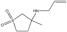 N-アリル-3-メチルテトラヒドロチオフェン-3-アミン1,1-ジオキシド 化学構造式