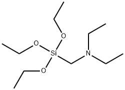 N-エチル-N-((トリエトキシシリル)メチル)エタンアミン 化学構造式