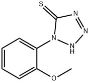 1,2-ジヒドロ-1-(2-メトキシフェニル)-5H-テトラゾール-5-チオン 化学構造式