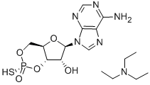 ADENOSINE 3',5'-CYCLIC MONOPHOSPHOROTHIOATE, RP-ISOMER, TRIETHYLAMMONIUM SALT 结构式