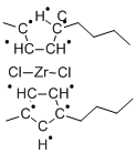 Bis(1-butyl-3-methylcyclopentadienyl)zirconium dichloride Struktur