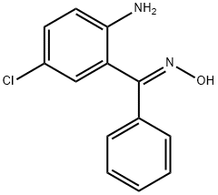 (E)-2-アミノ-5-クロロベンゾフェノンオキシム 化学構造式