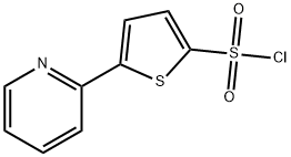 5-(2-ピリジル)チオフェン-2-スルホニルクロリド 化学構造式