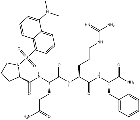dansyl-prolyl-glutaminyl-arginyl-phenylalaninamide Struktur