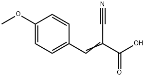 2-シアノ-3-(4-メトキシフェニル)アクリル酸 化学構造式